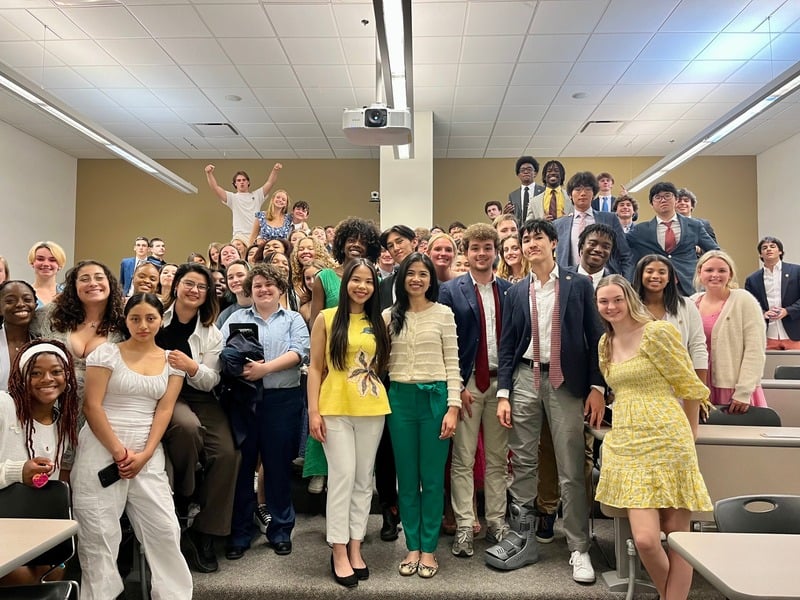 The Career Gateway team and interns posing together, smiling.